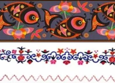 刺繡圖案三種紋樣的組織形式