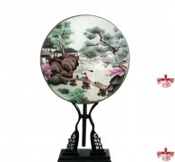 中國風刺繡圓宮扇